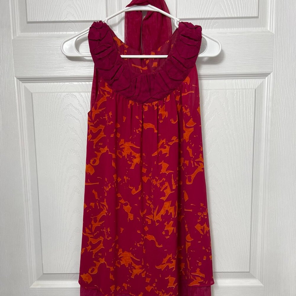 Cabi Pink/Orange Tunic with Scarf